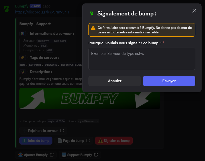 Bumpfy • Bot Discord de Bump Automatique, Boost Serveur, Croissance ...
